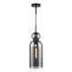 74930-003 Matt Black Pendant with Smoked Glass