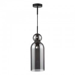 74930-003 Matt Black Pendant with Smoked Glass
