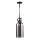 74930-003 Matt Black Pendant with Smoked Glass