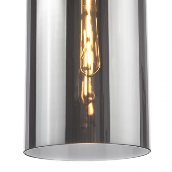 74930-003 Matt Black Pendant with Smoked Glass