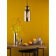 74930-003 Matt Black Pendant with Smoked Glass
