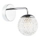 74934-003 Chrome Wall Lamp with Honeycomb Acrylic Shade IP44