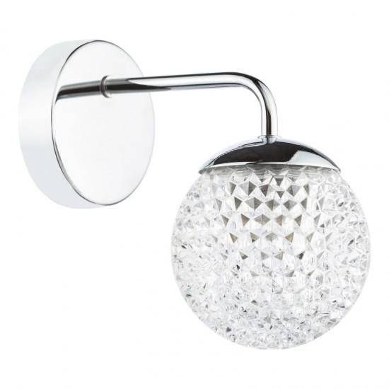 74934-003 Chrome Wall Lamp with Honeycomb Acrylic Shade IP44