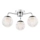 74935-003 Chrome 3 Light Semi Flush with Honeycomb Acrylic Shades IP44