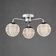 74935-003 Chrome 3 Light Semi Flush with Honeycomb Acrylic Shades IP44
