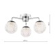 74935-003 Chrome 3 Light Semi Flush with Honeycomb Acrylic Shades IP44