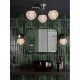 74935-003 Chrome 3 Light Semi Flush with Honeycomb Acrylic Shades IP44