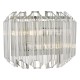 52185-003 Chrome 2 Light Wall Lamp with Fluted Glasses