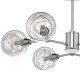 52188-003 Chrome 6 Light Semi-Flush with Decorative Glasses