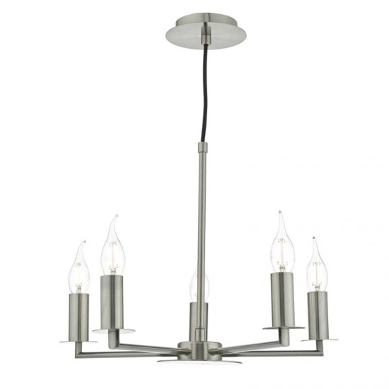 33393-003 Satin Nickel 5 Light Centre Fitting 33393-003 Satin Nickel 5 Light Centre Fitting