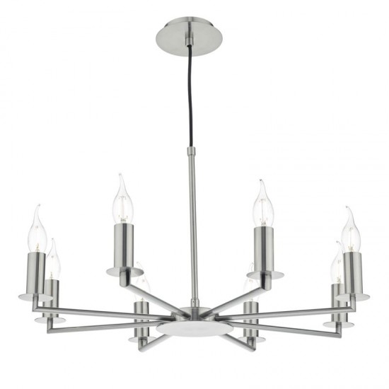 33396-003 Satin Nickel 8 Light Centre Fitting 33396-003 Satin Nickel 8 Light Centre Fitting