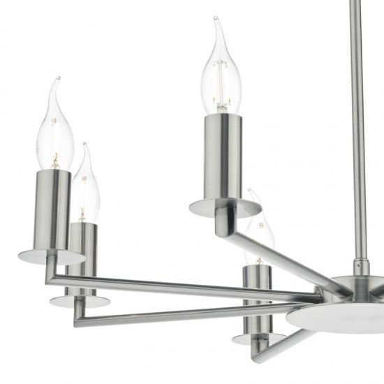 33396-003 Satin Nickel 8 Light Centre Fitting 33396-003 Satin Nickel 8 Light Centre Fitting