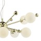 33399-003 Gold 10 Light Centre Fitting with Opal Globe Glasses