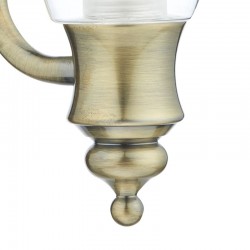 20090-003 Bathroom Antique Brass Wall Lamp with Clear Glass 20090-003 Bathroom Antique Brass Wall Lamp with Clear Glass