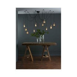 61726-003 Antique Brass & Black Spider Pendant