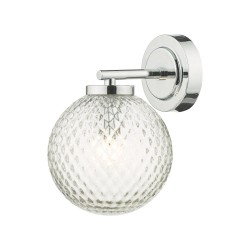 61727-003 Chrome Wall Lamp with Textured Glass 61727-003 Chrome Wall Lamp with Textured Glass