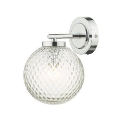 61727-003 Chrome Wall Lamp with Textured Glass 61727-003 Chrome Wall Lamp with Textured Glass