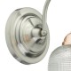 4599-003 Chrome & Copper Wall Lamp with Prismatic Glass
