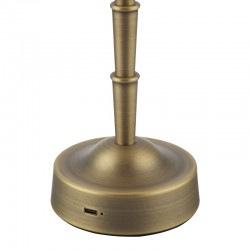 74958-003 - Base Only - Rechargeable Matt Antique Brass Bamboo Table Lamp