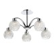 32435-003 Chrome 5 Light Centre Fitting with Ribbed Glasses 32435-003 Chrome 5 Light Centre Fitting with Ribbed Glasses