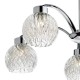 32435-003 Chrome 5 Light Centre Fitting with Ribbed Glasses 32435-003 Chrome 5 Light Centre Fitting with Ribbed Glasses