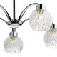 32435-003 Chrome 5 Light Centre Fitting with Ribbed Glasses 32435-003 Chrome 5 Light Centre Fitting with Ribbed Glasses