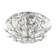 4737-003 Chrome 3 Light Flush with Crystal Flower Beads