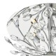 4737-003 Chrome 3 Light Flush with Crystal Flower Beads
