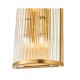 74681-003 Aged Brass 4 Light Wall Lamp with Clear Glass Rods