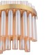 74691-003 Natural Brass 2 Light Wall Lamp with Champagne Ribbed Glass
