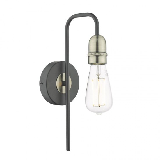 5102-004 Antique Brass & Black Wall Lamp