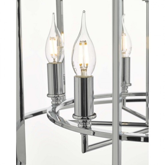 59058-003 Polished Chrome 6 Light Lantern Pendant 59058-003 Polished Chrome 6 Light Lantern Pendant