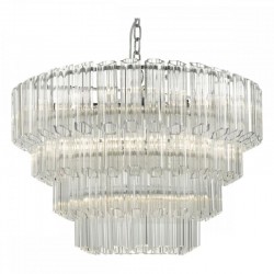 51962-003 Chrome 9 Light Pendant with Fluted Glasses 51962-003 Chrome 9 Light Pendant with Fluted Glasses