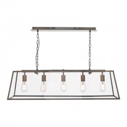 58898-003 Antique Copper 5 Light over Island Fitting 58898-003 Antique Copper 5 Light over Island Fitting