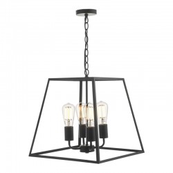 58899-003 Matt Black 4 Light Lantern Pendant