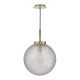 58913-003 Satin Brass Pendant with Decorative Glass Globe