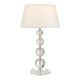 58924-003 White Shade with Crystal Acrylic Table Lamp