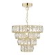 58942-003 Gold 4 Tier Chandelier with Crystal