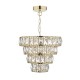 58942-003 Gold 4 Tier Chandelier with Crystal