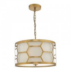 58962-003 Ivory & Gold 3 Light Pendant with Diffuser 58962-003 Ivory & Gold 3 Light Pendant with Diffuser
