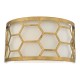 58963-003 Ivory & Gold Wall Lamp with Diffuser