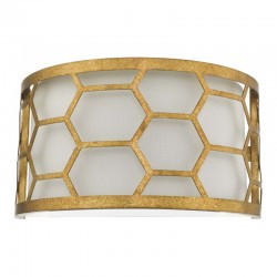 58963-003 Ivory & Gold Wall Lamp with Diffuser  58963-003 Ivory & Gold Wall Lamp with Diffuser