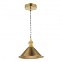 58984-003 Brass Pendant with Aged Brass Shade 58984-003 Brass Pendant with Aged Brass Shade