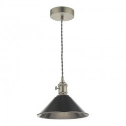 58990-003 Antique Chrome Pendant with Antique Pewter Shade