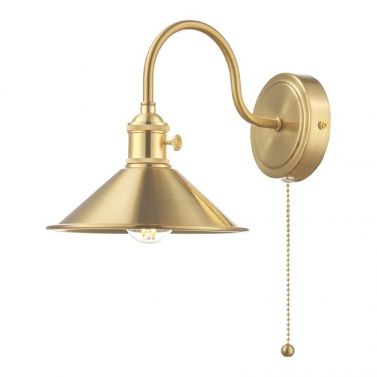 58994-003 Brass Wall Lamp with Aged Brass Shade