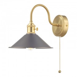 58995-003 Brass Wall Lamp with Antique Pewter Shade