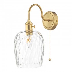 58996-003 Brass Wall Lamp with Dimpled Glass Shade 58996-003 Brass Wall Lamp with Dimpled Glass Shade