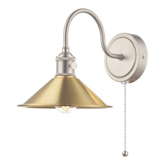 58999-003 Aged Brass & Antique Chrome Wall Lamp