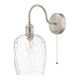 59001-003 Antique Chrome Wall Lamp with Dimpled Glass Shade