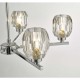 59022-003 Chrome 5 Light Ceiling Lamp with Faceted Glass Shades 59022-003 Chrome 5 Light Ceiling Lamp with Faceted Glass Shades